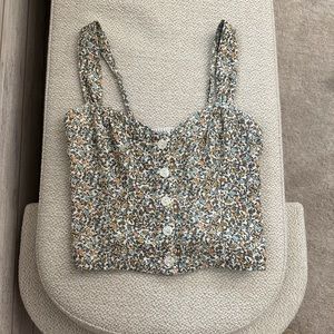 Abercrombie floral tank crop top